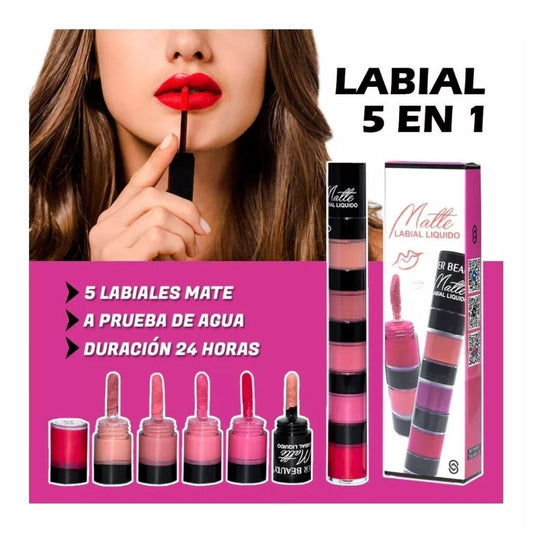 Labial Líquido 5 en 1 - Ever Beauty