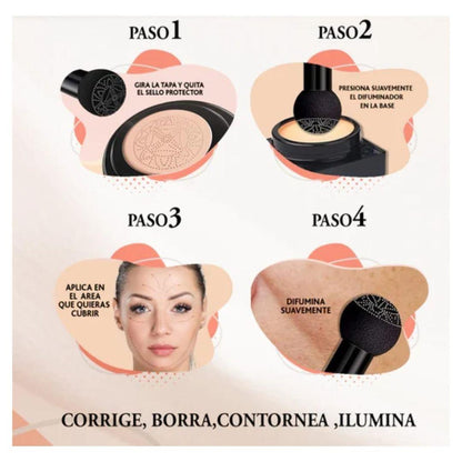 Base Bioaqua Air Cushion Aplicador Cabeza de Hongo