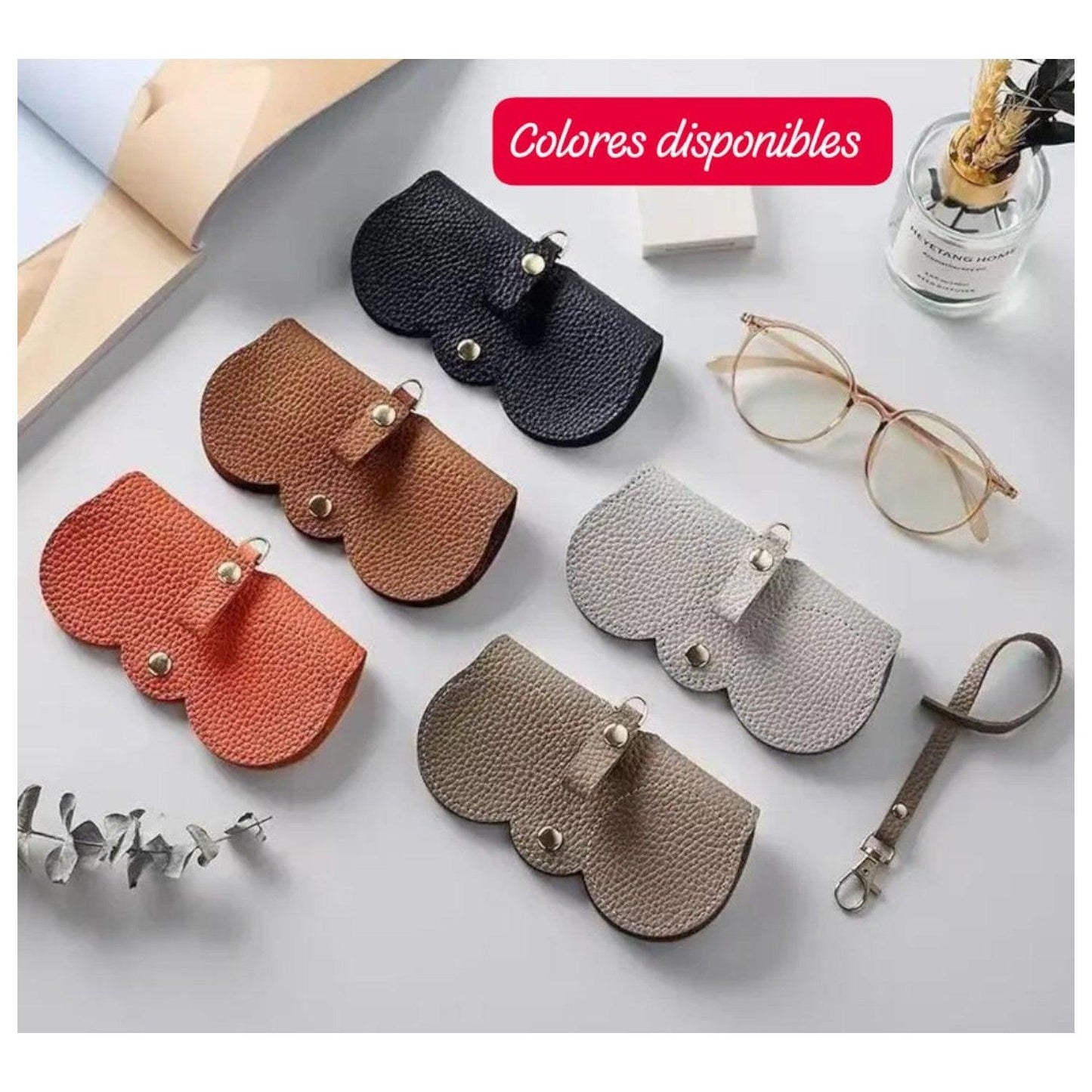 Estuche para lentes minimalista cuerina