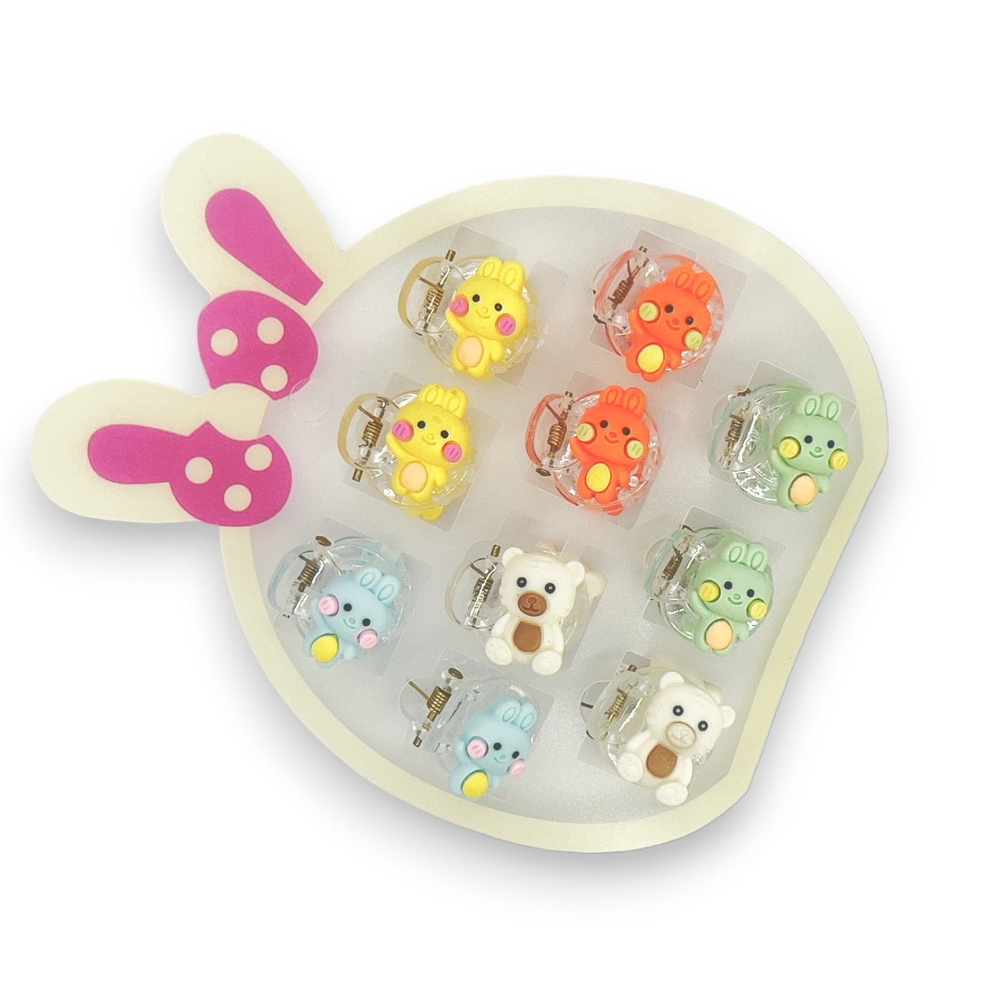 Set 10 Ganchos para niñas y bebés - Conejito