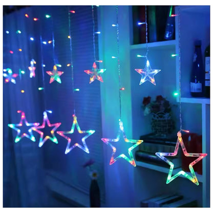 Luces de Navidad en Cascada - Estrellas Luz Multicolor