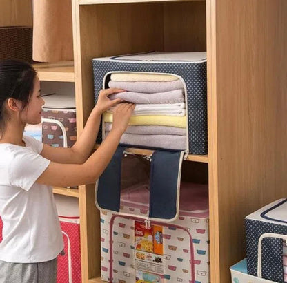 Caja organizadora de ropa de cama y ropa - El Baúl de mamá