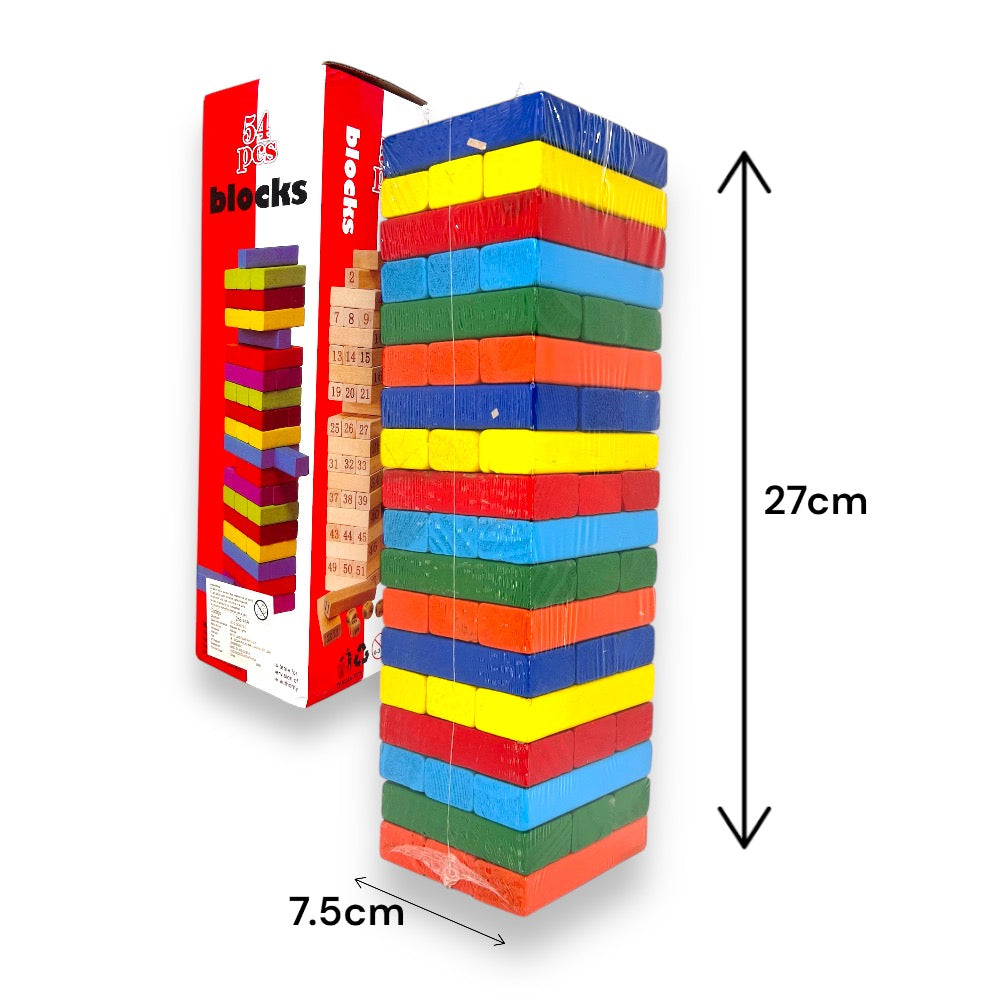 Jenga de Colores de Madera