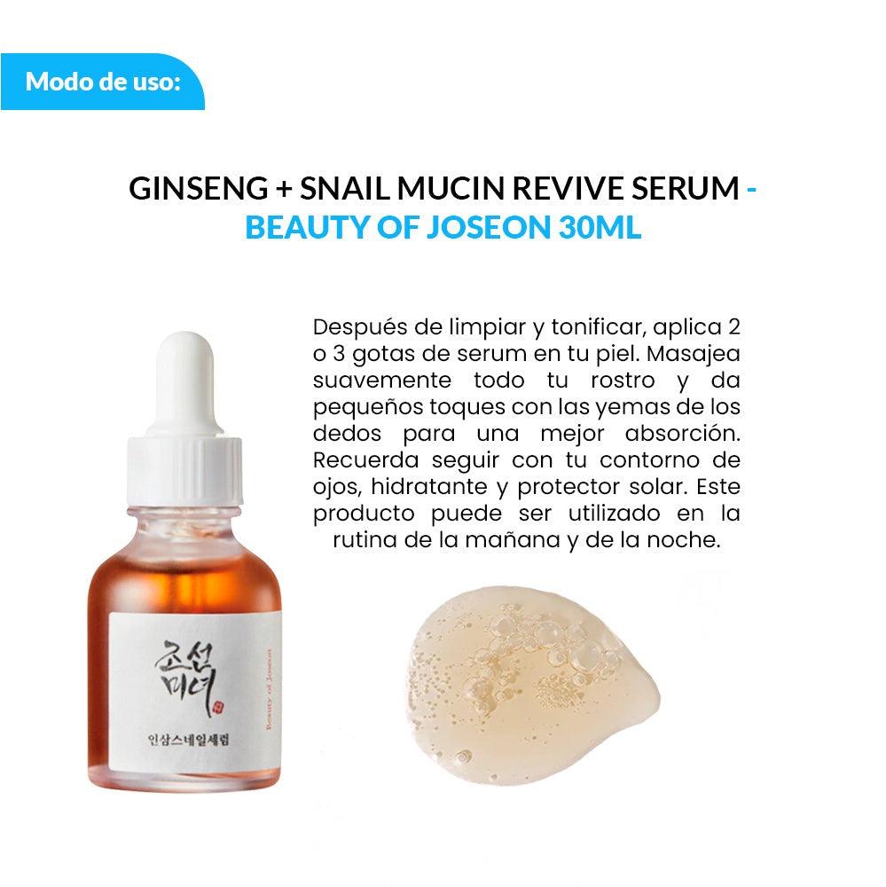 Revive Serum Ginseng Snail Mucin Revitalizante Ginseng y Mucina de Caracol 30ml