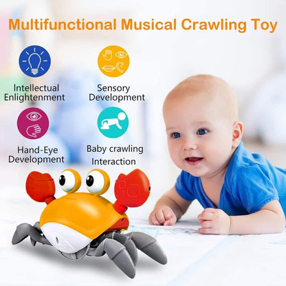 Cangrejo Sensorial para bebes - musical y con luces - El Baúl de mamá