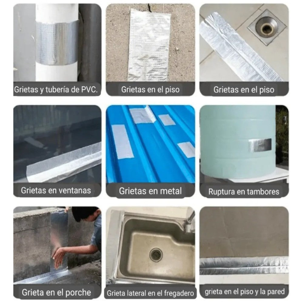 Cinta impermeable de Aluminio 10 mt